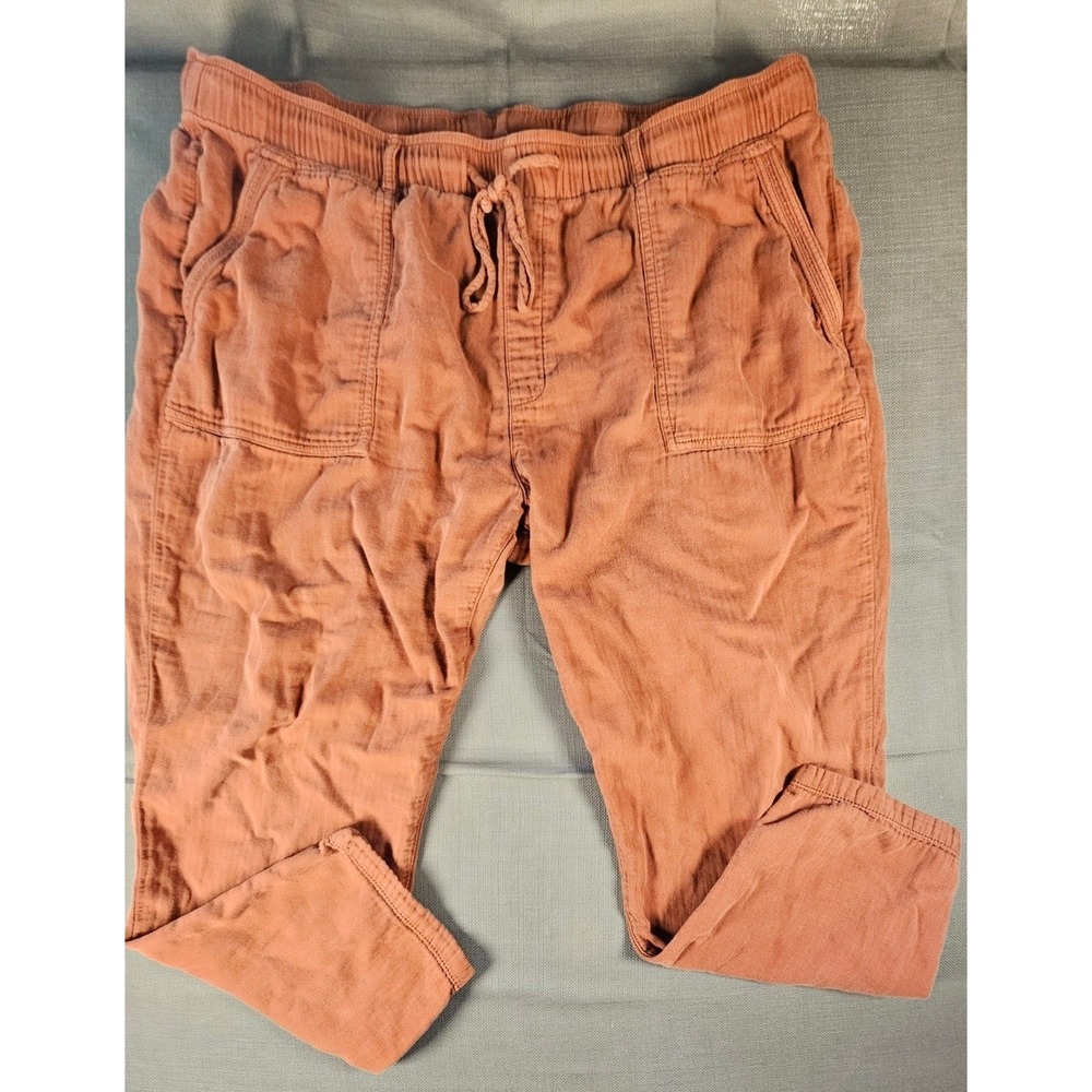 Old Navy Textured Pant Copper Moon Cotton Joggers Rust XL 686992-01